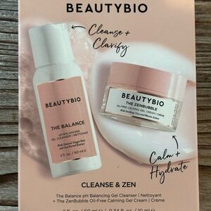 BeautyBio Cleanse & Zen 2 Piece Skincare Set, The Balance & Zen Bubble, BNIB